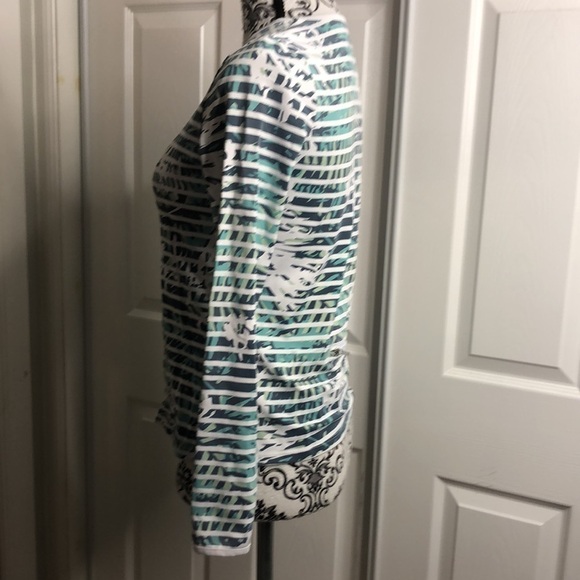 Hang Ten Palm Leaves Stripe Long Sleeve Pocket XS - Picture 4 of 8
